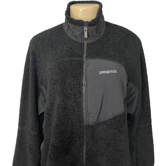 Patagonia Other - Vintage Patagonia Black Mens Regulator R Polartec Fleece Jacket Mesh Hiking L